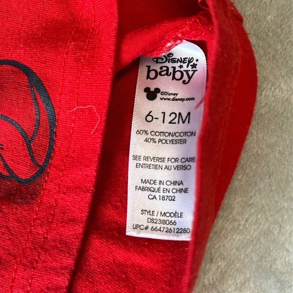 Disney - Mickey Mouse - Short sleeve t-shirt. Size 6-12 months - Picture 2 of 4